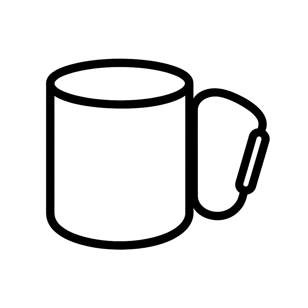 Plechový hrnek s karabinou