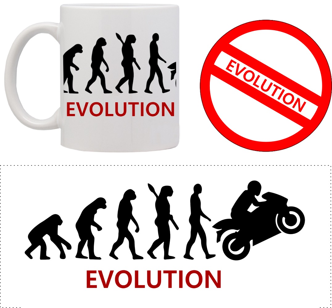 set hrnek s podtáckem Evoluce motosport