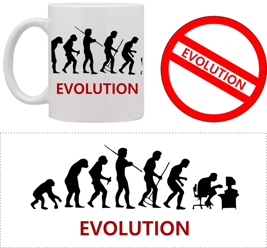 set hrnek s podtáckem Evoluce IT