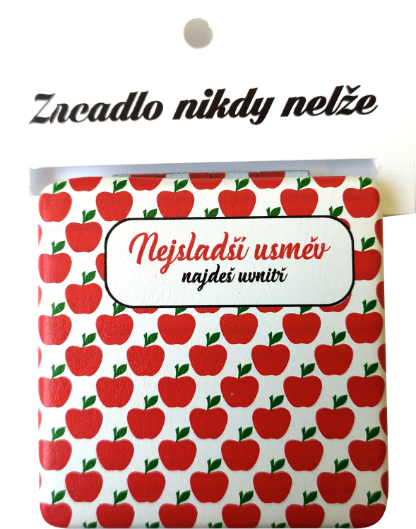 zrcátko "Nejsladší úsměv najdeš uvnitř"