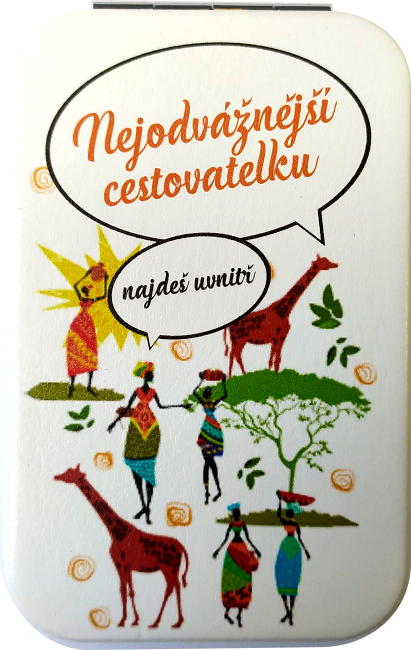 zrcátko "Nejodvážnější cestovatelku najdeš uvnitř"