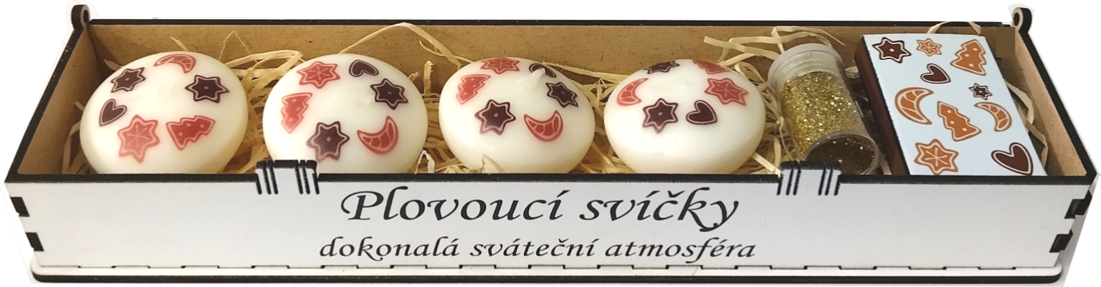 sada plovoucích svíček Perníček