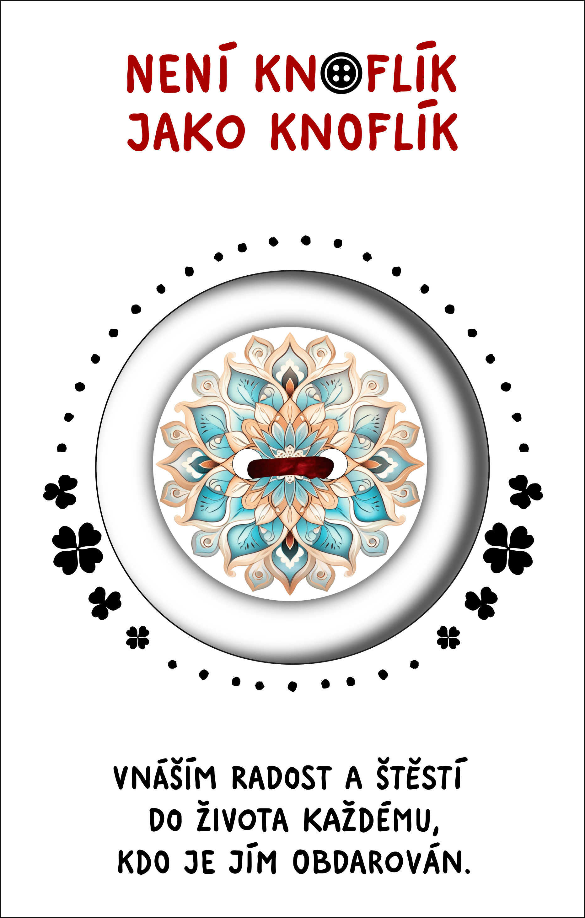 KNOFLÍK ŠTĚSTÍ Není knoflík jako knoflík mandala 26