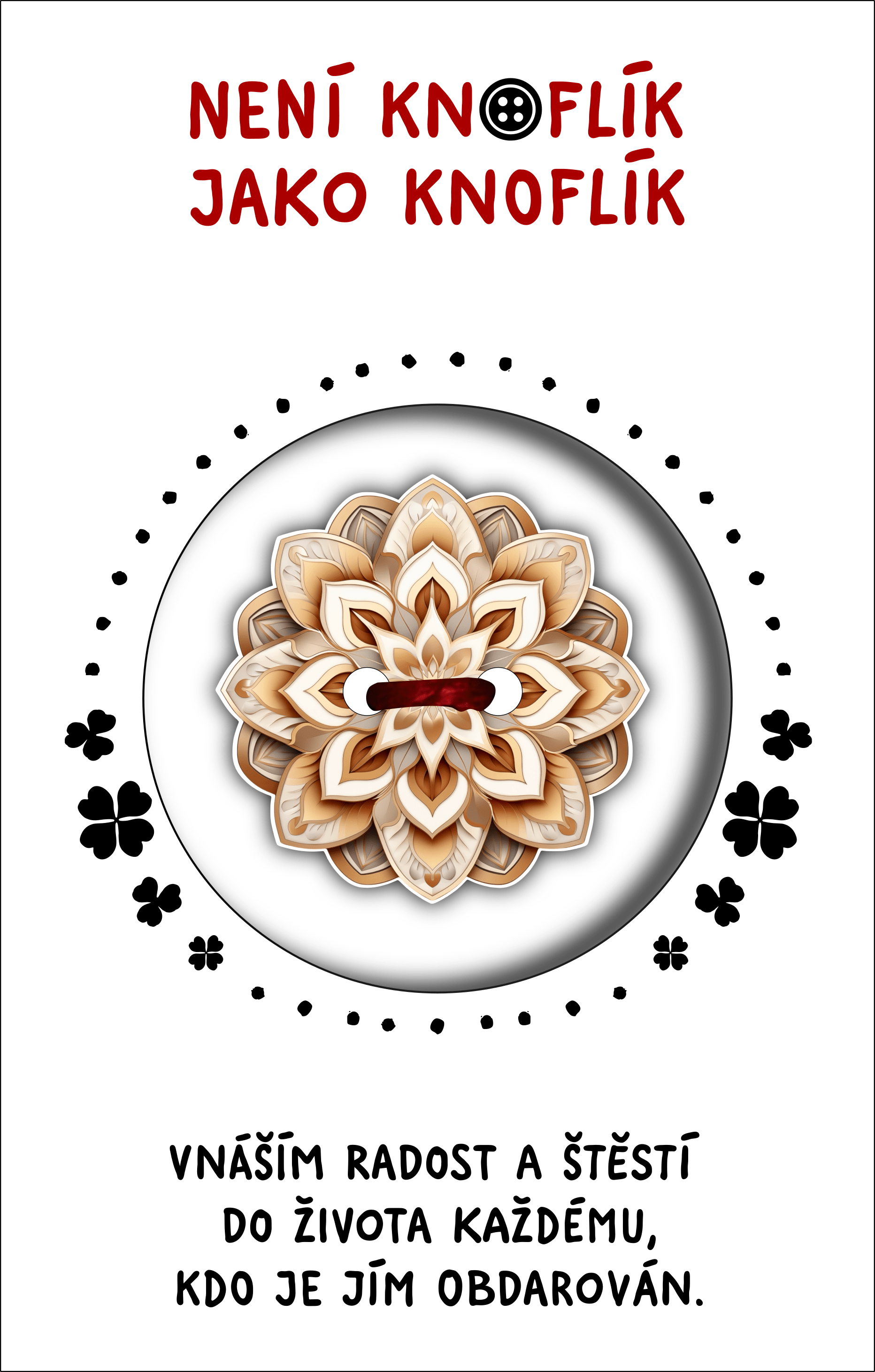 KNOFLÍK ŠTĚSTÍ Není knoflík jako knoflík mandala 27
