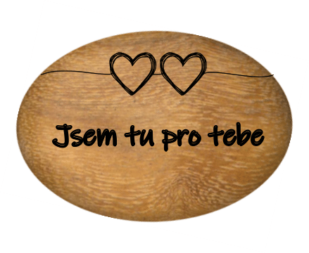 Oblázek velký - 5x4cm - "Jsem tu pro tebe"
