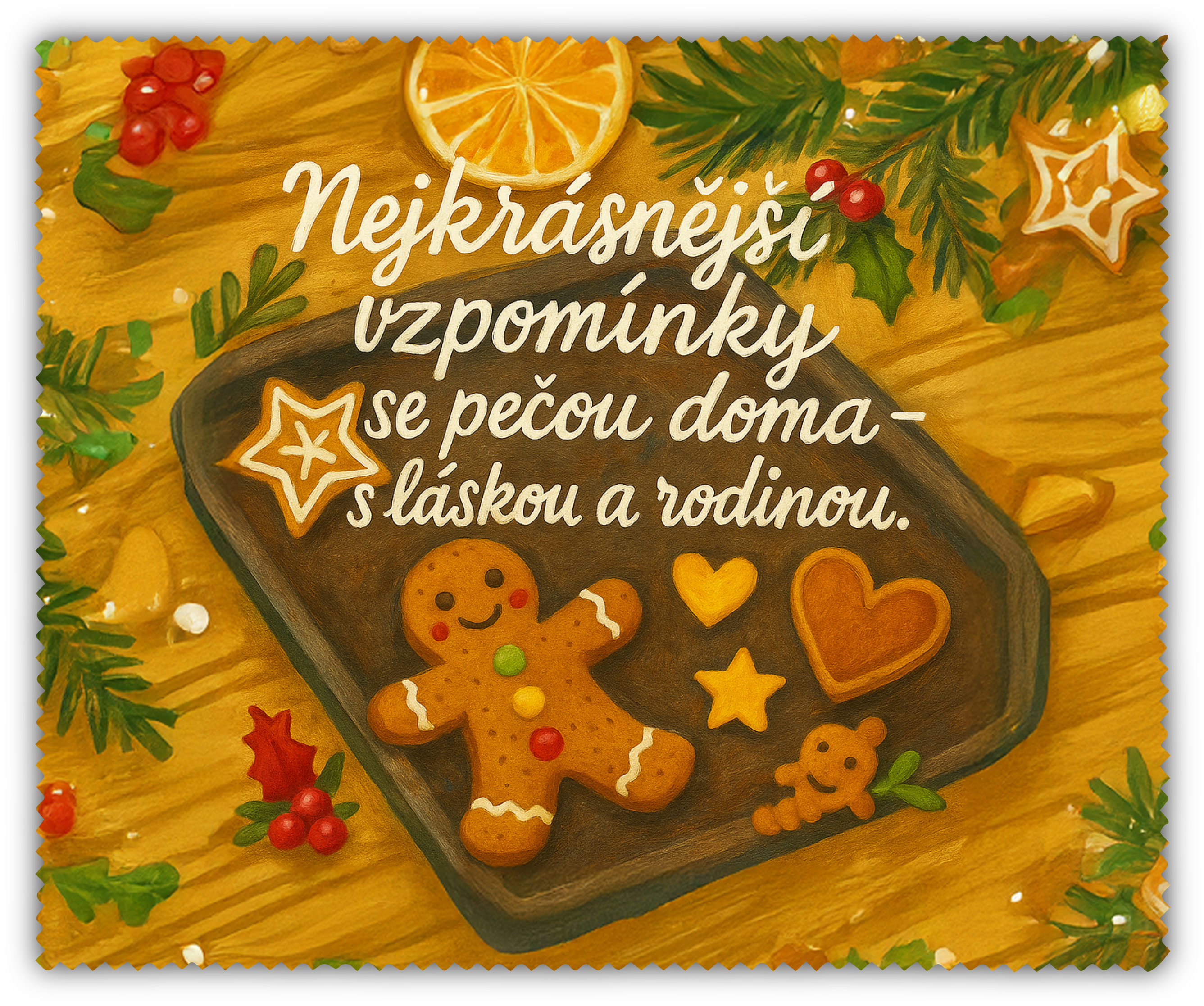 Čistící utěrka - vánoční 2 (cukroví)