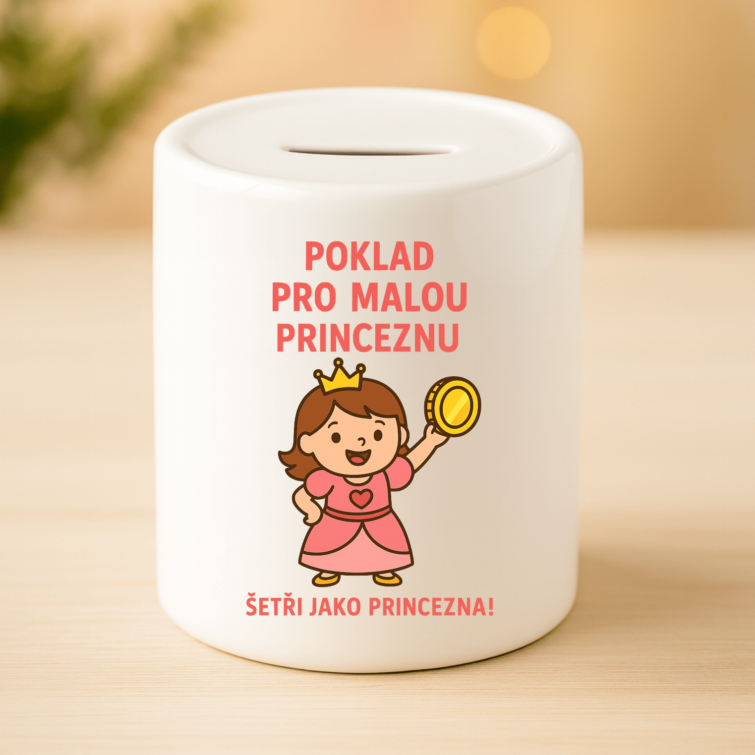 Keramická pokladnička - Poklad pro malou princeznu