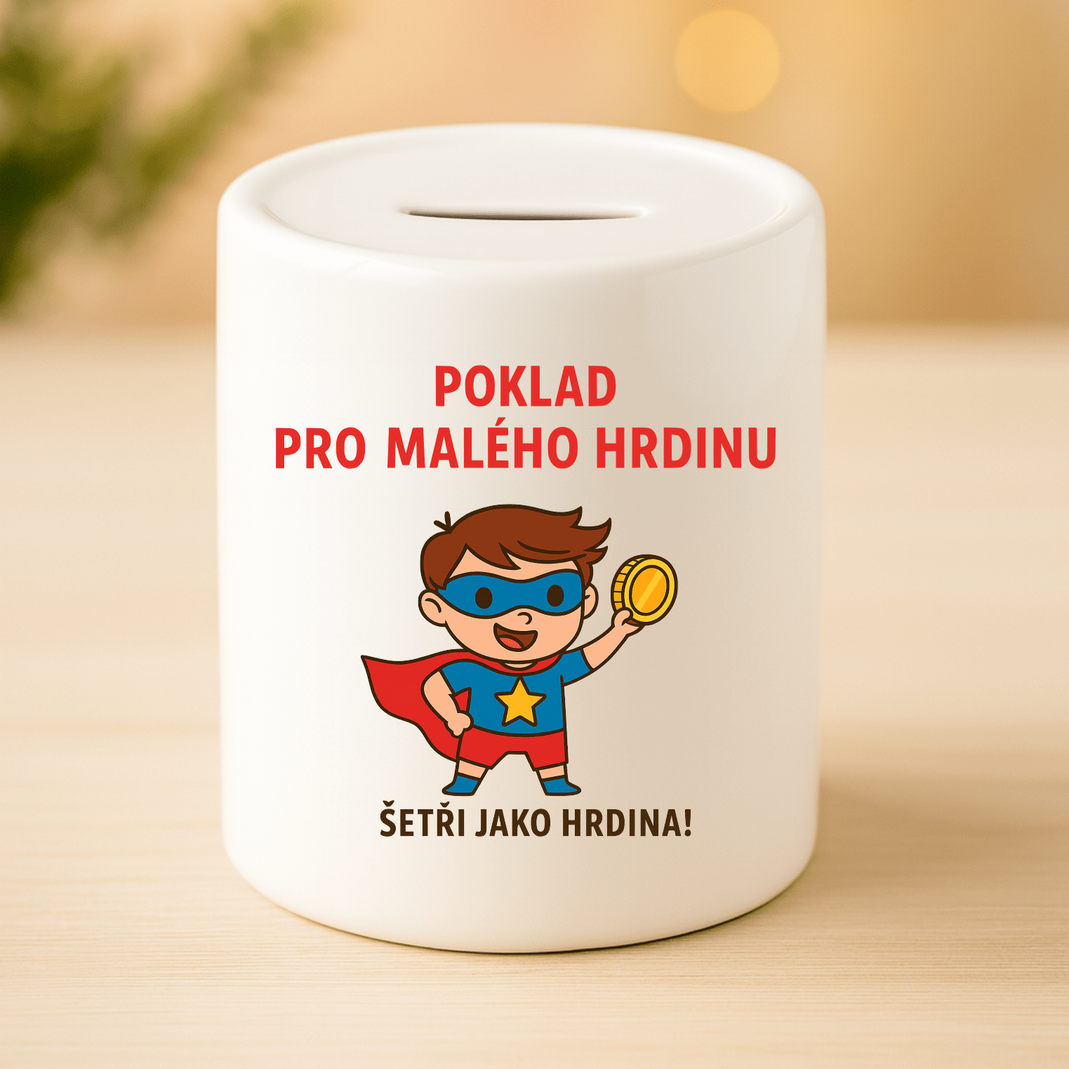 Keramická pokladnička - Poklad pro malého hrdinu