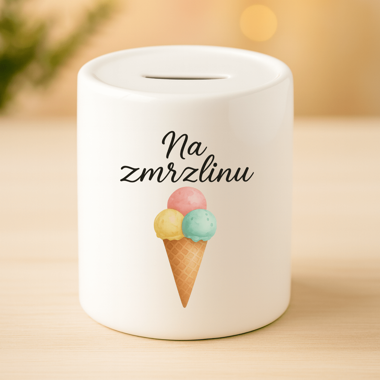 Keramická pokladnička - Na zmrzlinu