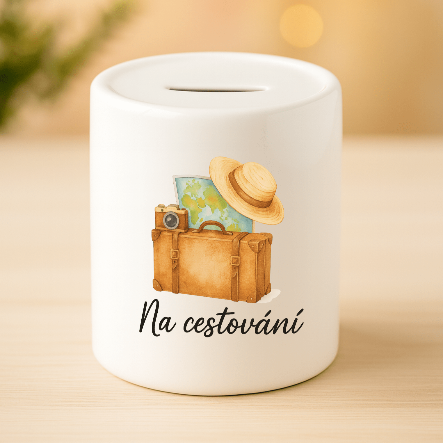 Keramická pokladnička - Na cestování