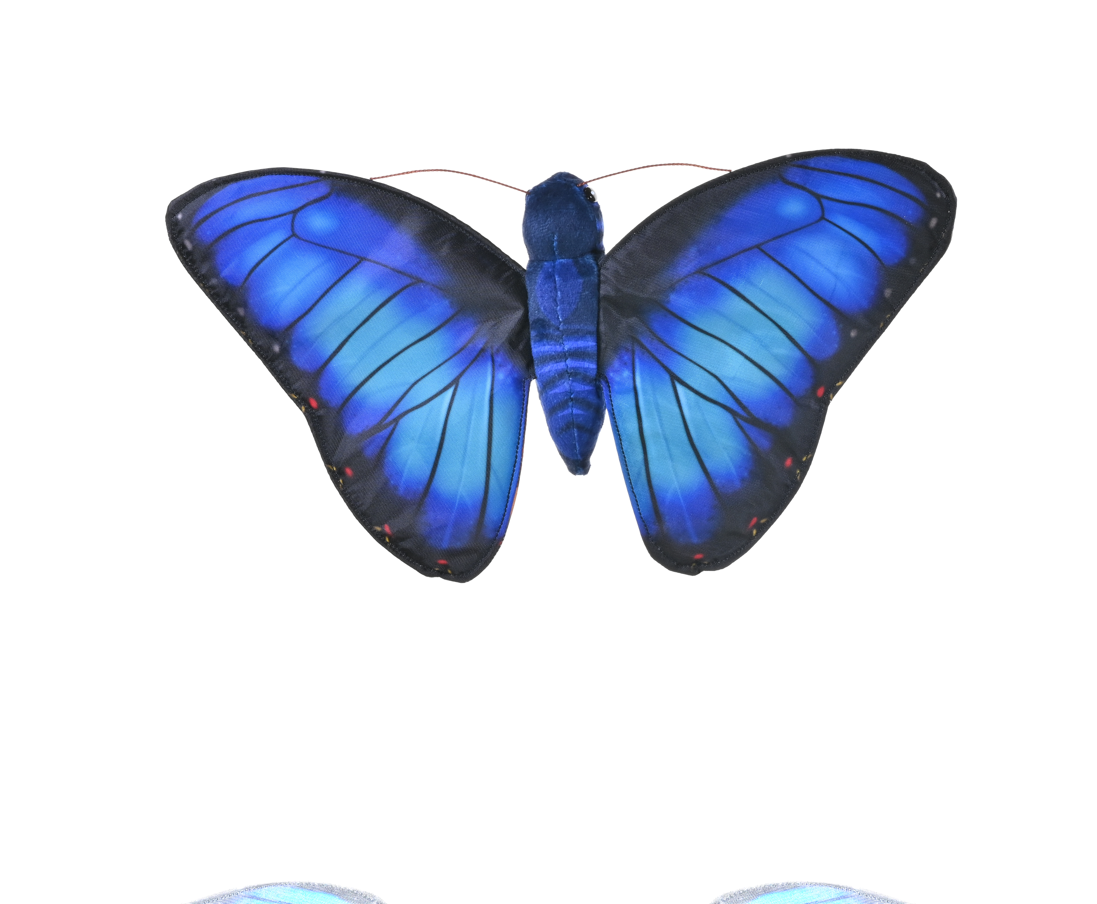 Prstová loutka - motýl Morpho modrý 17cm WR