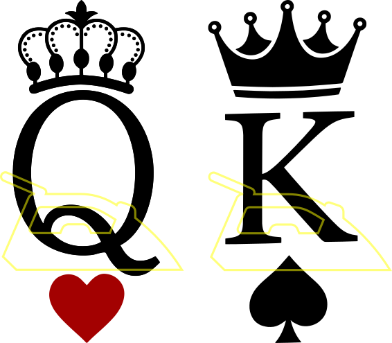 nažehlovačka 2ks  Q,K bílá