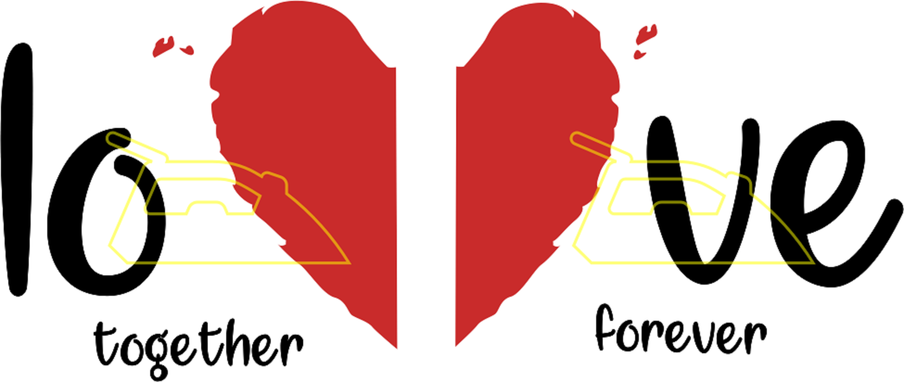 nažehlovačka 2ks  LO-VE bílá