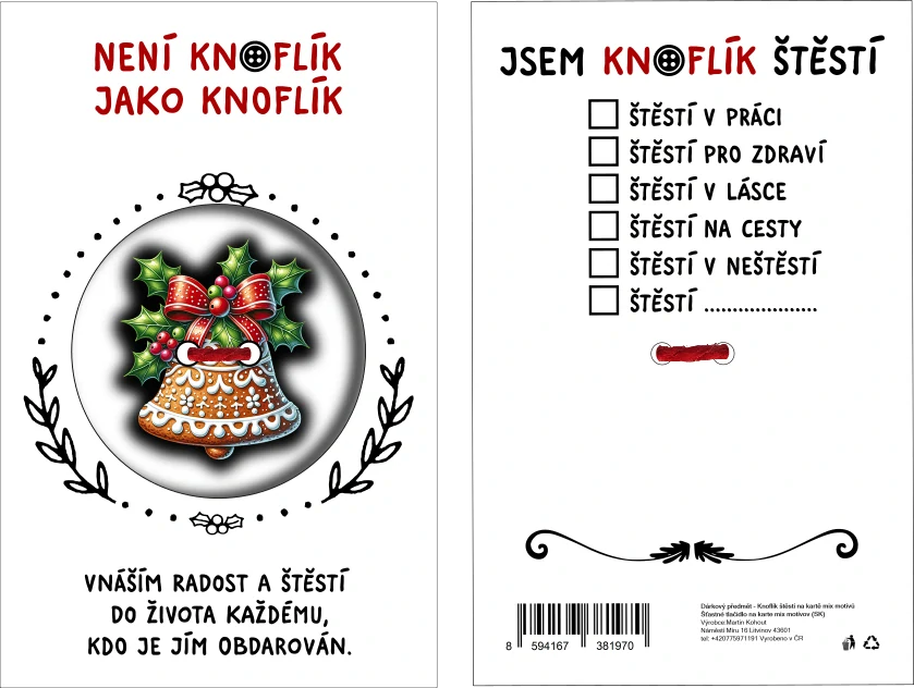 KNOFLÍK ŠTĚSTÍ Není knoflík jako knoflík zvonek