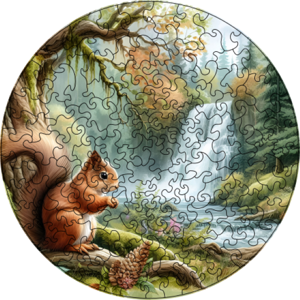puzzle dřevěné veverka