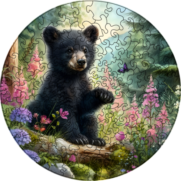 puzzle dřevěné medvěd