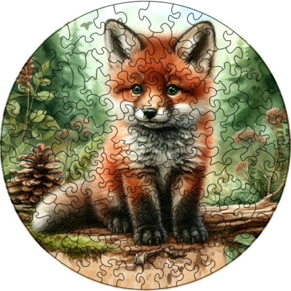 puzzle dřevěné liška