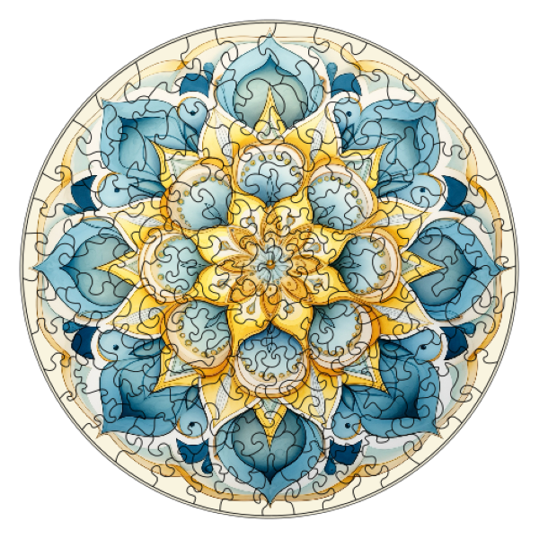 puzzle dřevěné mandala 1