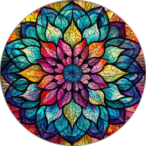 puzzle dřevěné mandala 2