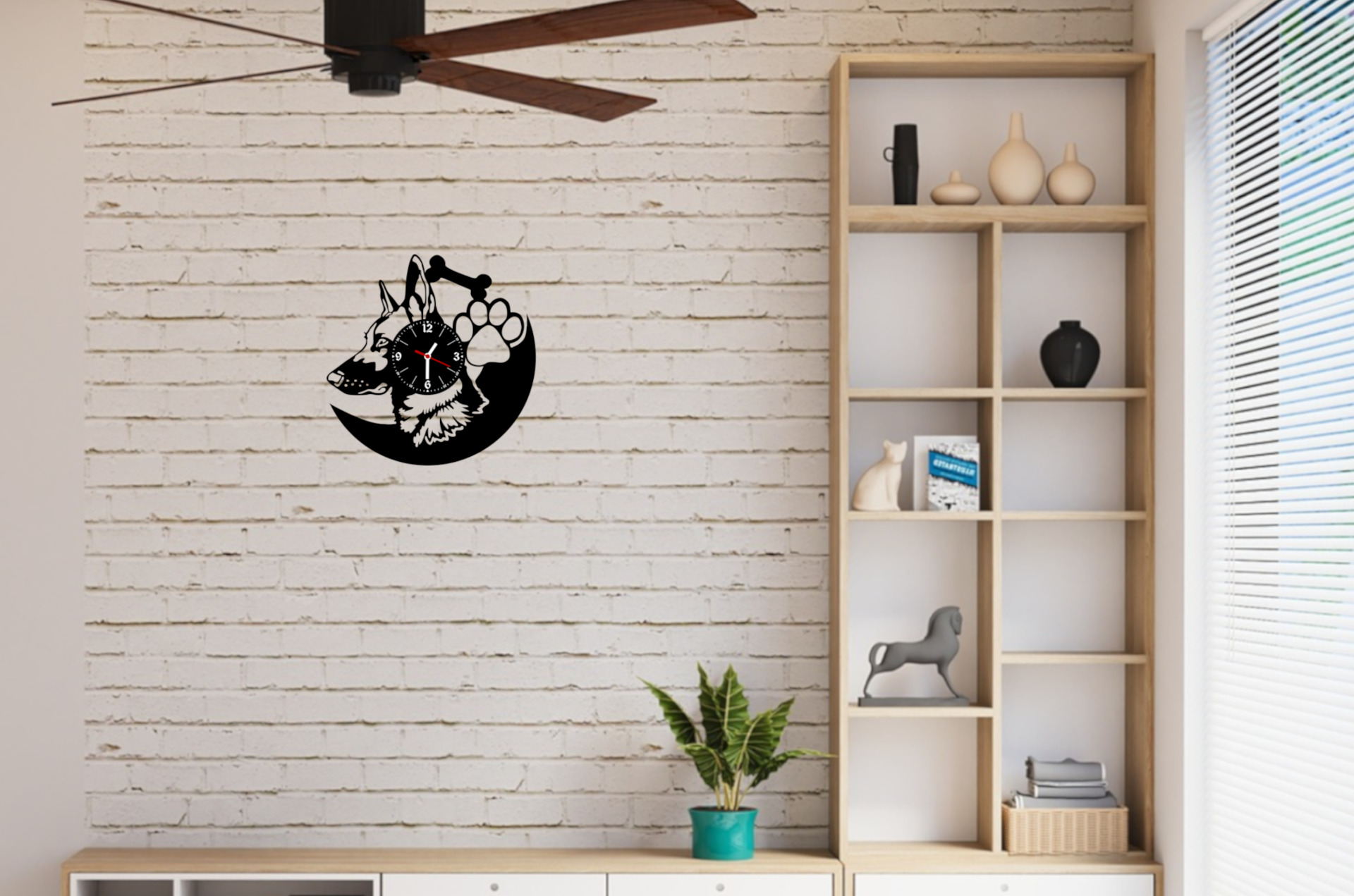 hodiny LP vynil 30cm Vlčák