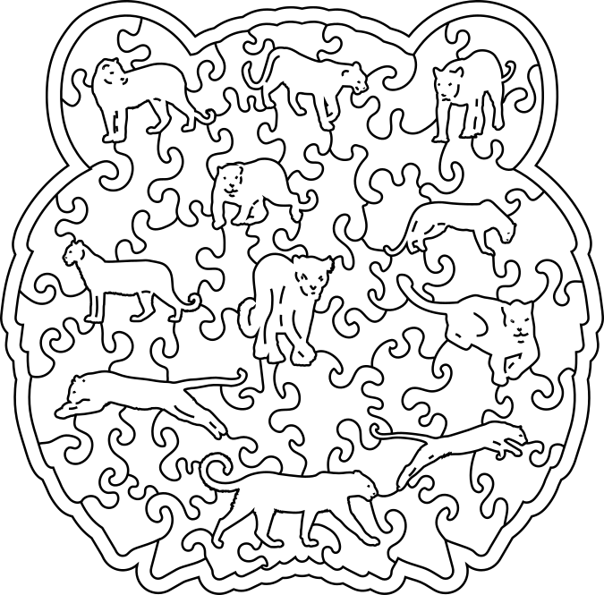 puzzle Tygr 60 dílků