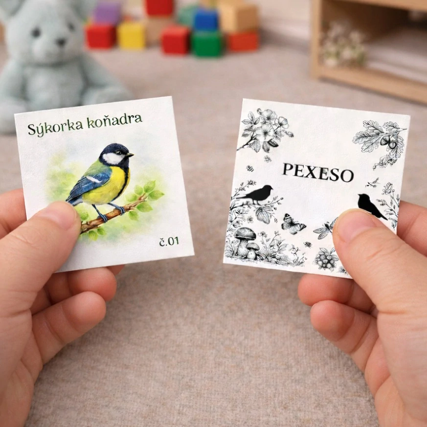 ptáček se zvuky Slavík + pexeso Ptáčci