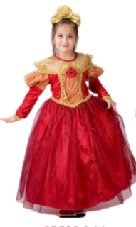 kostým - šaty pro princeznu červené S