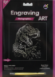 Vyškrabavací obrázek holographic A4 Dino