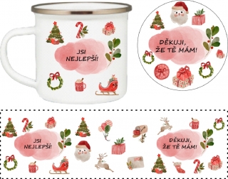 Set plecháček s podtáckem Jsi nejlepší