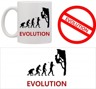 set hrnek s podtáckem Evoluce horolezec