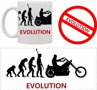 set hrnek s podtáckem Evoluce Harley
