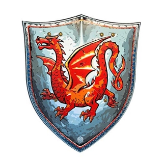 štít  rytířský - jantarový drak