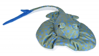 plyšový Rejnok puntíkatý modrý 30-38 cm