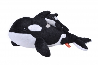 plyšová samice s mládětem Kosatka dravá 38cm