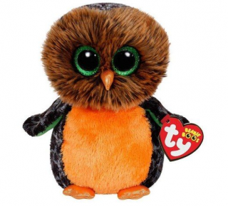 Sova oranžová očka 15 cm