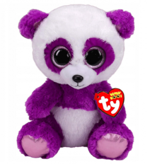 Panda bílo-fialová očka 24 cm