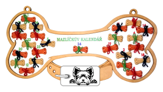 Adventní kalendář pro mazlíčka Jorkšír