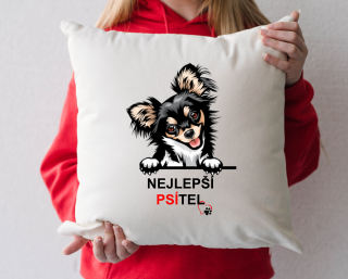 povlak na polštář Nejlepší PSÍTEL - Papillion