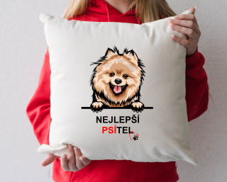 povlak na polštář Nejlepší PSÍTEL - Pomeranian