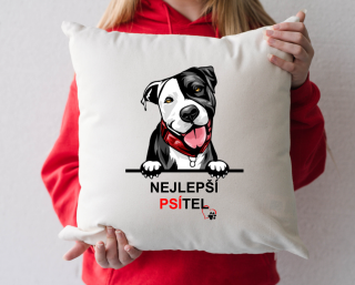 povlak na polštář Nejlepší PSÍTEL - Pitbull