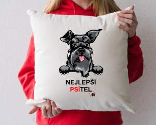 povlak na polštář Nejlepší PSÍTEL - Knírač