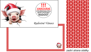 Obálka pro Ježíška - Prasátko radostné Vánoce