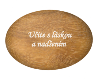 Oblázek velký - 5x4cm  - "Učíte s láskou a nadšením"
