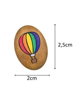 Oblázek malý - 2,5x2cm - létající balón