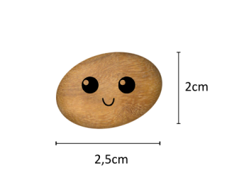 Oblázek malý - 2,5x2cm - smajlík