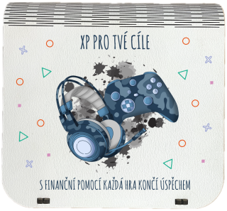 Dárková krabička na bankovky v injekcích - "XP pro tvé cíle"