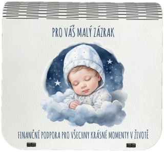 Dárková krabička na bankovky v injekcích - "Pro váš malý zázrak"