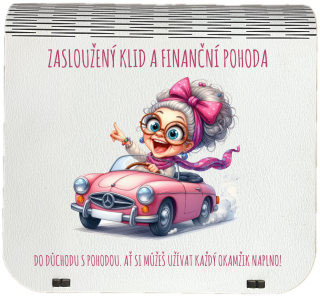 Dárková krabička na bankovky v injekcích - "Zasloužený klid a pohoda" - pro dámy