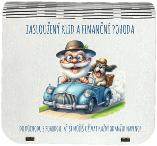 Dárková krabička na bankovky v injekcích - "Zasloužený klid a pohoda" - pro muže