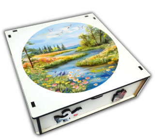 puzzle dřevěné potůček
